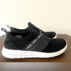Adidas black white women size 9 athletic sneakers shoes. Great condition